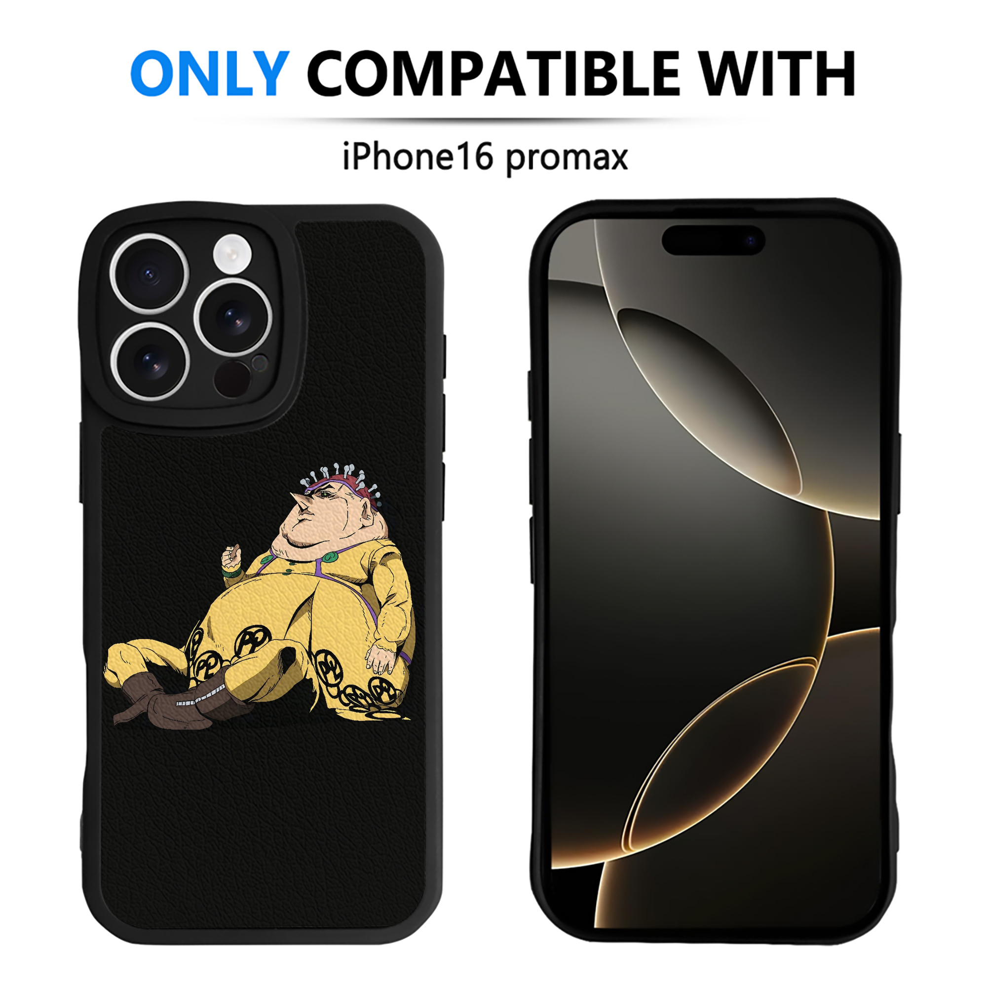 （画像用） ジョジョの奇妙な冒険 ポルポ JoJo's Bizarre Adventure Polpo 【iPhone 16シリーズ対応】シリコンスマホケース（レザー調） 材質：シリコン